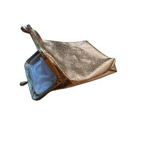 Vintage Retro Metallic Gold Cosmetic Bag